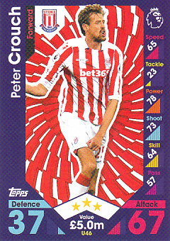 Peter Crouch Stoke City 2016/17 Topps Match Attax Extra  #U46